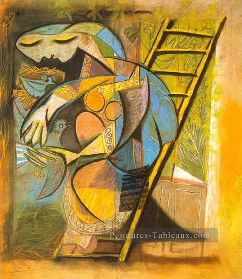 La Femme aux pigeons 1930 cubisme Pablo Picasso Peintures à l'huile